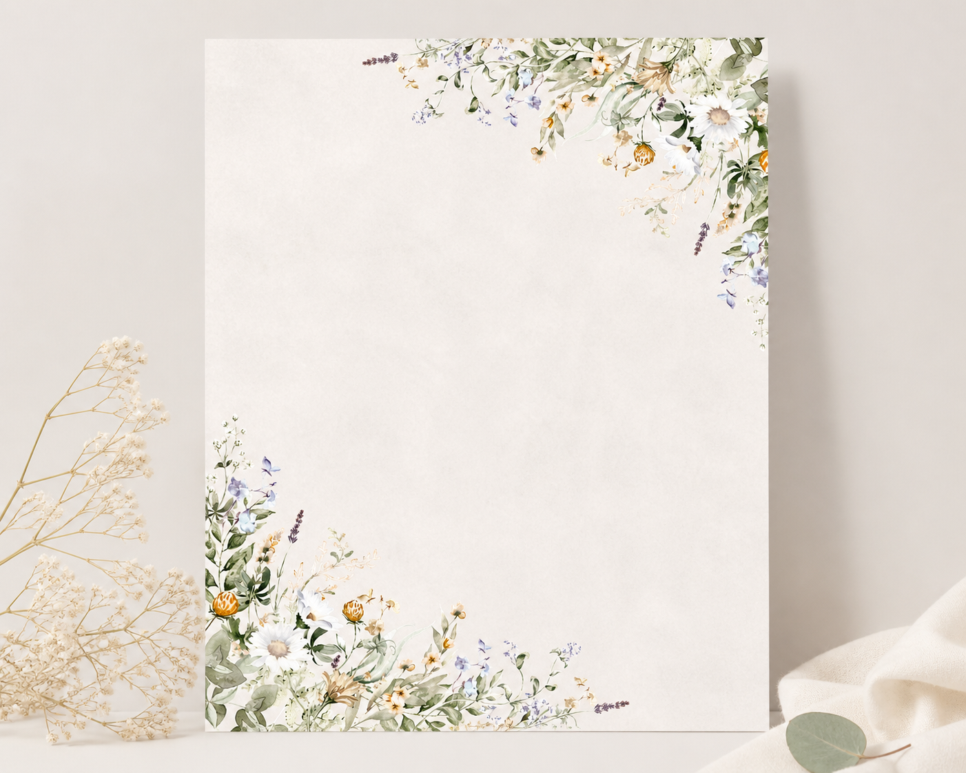 Minimal Floral Greeting Card for Any Occasion -Printable & Digital (Instant Download)