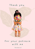 Thank You for Your Patience with Me | Printable Appreciation Card | 5x7 PDF | Instant Download