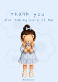 Thank You for Taking Care of Me | Printable Appreciation Card |5x7 PDF | Instant Download